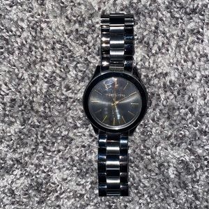 SALE🛍️Black and gold ceramic Michael Kors womens watch